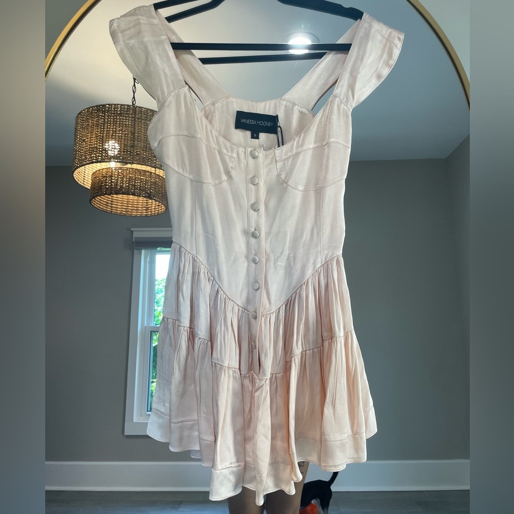 Vanessa Mooney Elisabeth Romper -cream satin